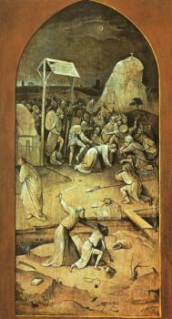 希羅尼穆斯 波希 在客西馬尼園被捕的基督, 聖安東尼的誘惑三聯畫外左翼